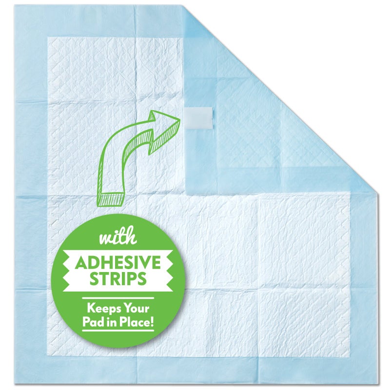 Paw Inspired Extra Large Puppy Pads 28X30" | XL Dog Pads | Dog Pee Pads | Puppy Training Pads, Potty Pads (Adhesive Strips, 50 Count) - Image 2